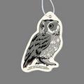 Paper Air Freshener Tag W/ Tab - Perched Owl (Side View)